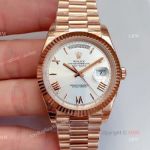 Noob Rolex Day Date Rose Gold With White Dial Roman Numbers Swiss 3255 Automatic Watch (1)_th.jpg